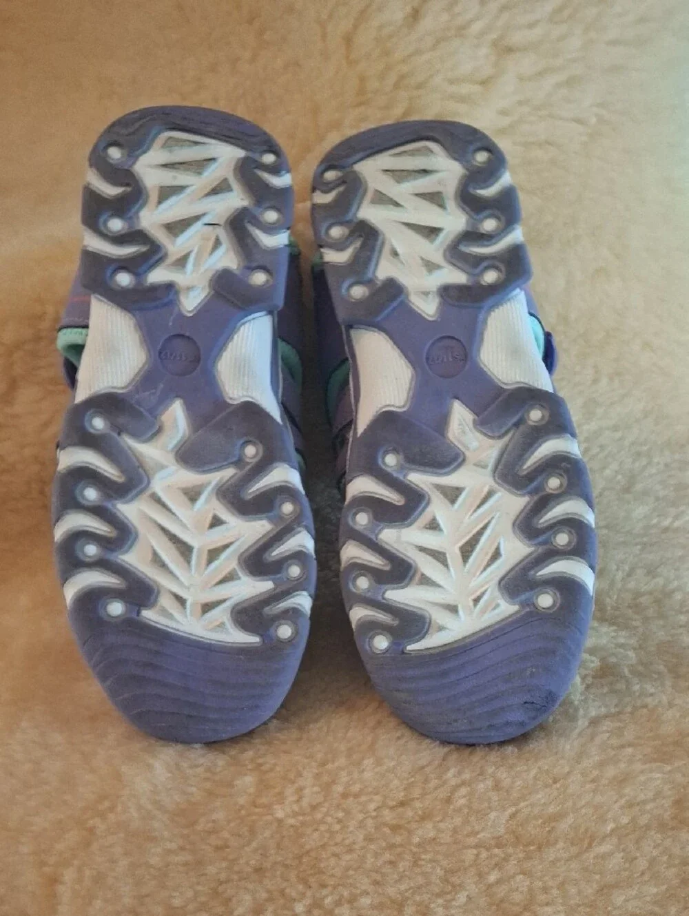 Lily & Dan Kids' Purple Water Shoes with Teal Accents